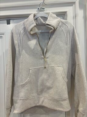Lululemon Heathered Bone Half-Zip Pullover Sweatshirt (XS/S)